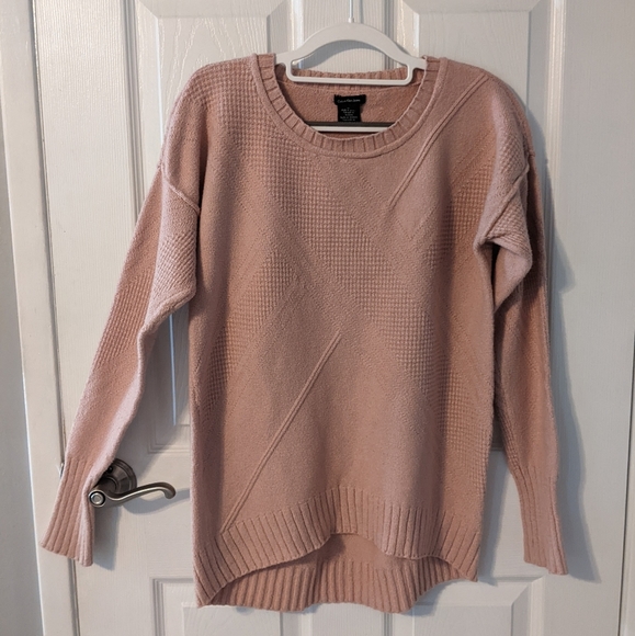 Calvin Klein Jeans Sweaters - Ultrasoft Calvin Klein Jeans Multi-Textured Mauve Pink Pullover Sweater Size M